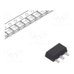 20 pcs : AZ1117CR-ADJTRG1 - IC: voltage regulator, LDO,linear,adjustable, 1.25÷15V, 1.35A