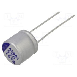 10 pcs : YG1C477M1009MBB - Capacitor: hybrid, THT, -55÷125°C, Body dim: Ø10x9.5mm, 470uF, ±20%