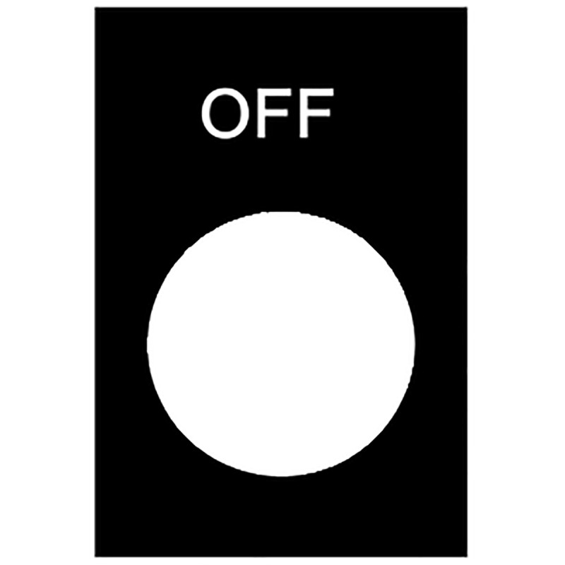 1 pcs - Schneider Electric Marked Legend for Use with XACA Pendant Control Station, Off