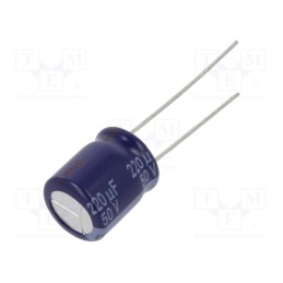 50 pcs : ECA1HM221 - Capacitor: electrolytic, THT, 220uF, 50VDC, Ø10x12.5mm, Pitch: 5mm