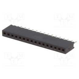 10 pcs : DS1065-01-1*16S8BV - Socket, pin strips, female, PIN: 16, straight, 1.27mm, THT, 1x16