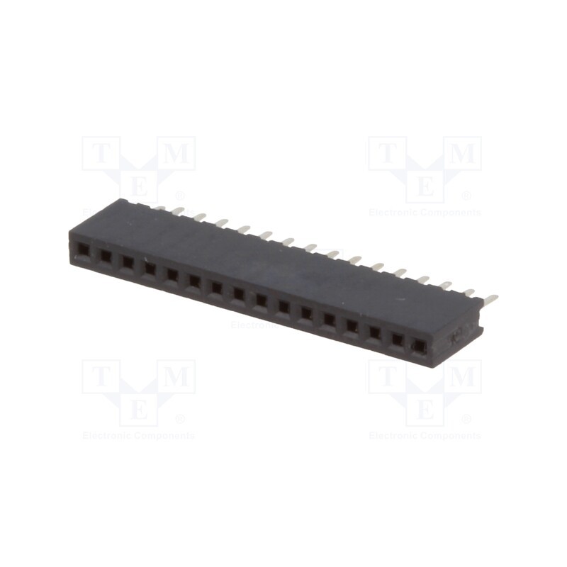 10 pcs : DS1065-01-1*16S8BV - Socket, pin strips, female, PIN: 16, straight, 1.27mm, THT, 1x16