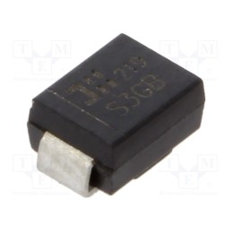 20 pcs : S3GB-13-F - Diode: rectifying, SMD, 400V, 3A, SMB, Ufmax: 1.15V, Ifsm: 100A