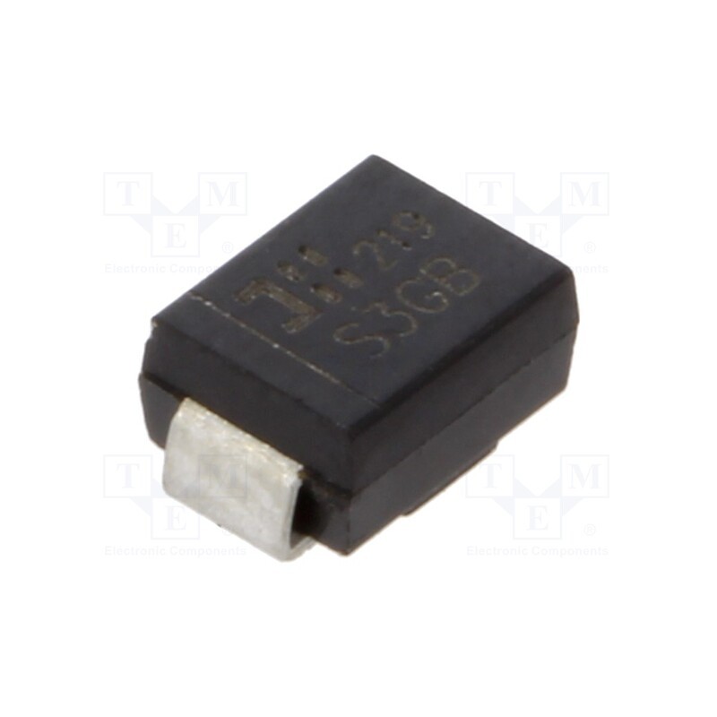 20 pcs : S3GB-13-F - Diode: rectifying, SMD, 400V, 3A, SMB, Ufmax: 1.15V, Ifsm: 100A