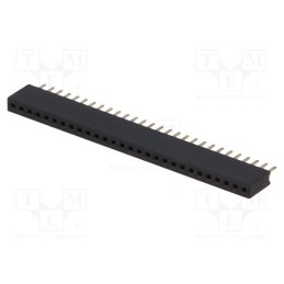 10 pcs : DS1065-01-1*28S8BV - Socket, pin strips, female, PIN: 28, straight, 1.27mm, THT, 1x28