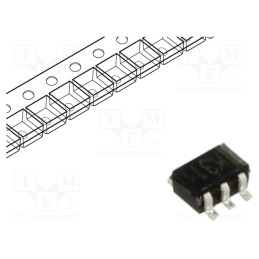 20 pcs : UM6K31NTN - Transistor: N-MOSFET x2, unipolar, 60V, 250mA, Idm: 1A, 150mW, UMT6