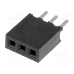 20 pcs : DS1065-01-1*3S8BV - Socket, pin strips, female, PIN: 3, straight, 1.27mm, THT, 1x3, 1A