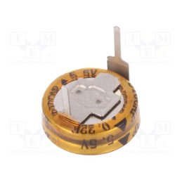 10 pcs : BCE005R5H224FS - Supercapacitor, THT, 0.22F, 5.5VDC, ±20%, Ø11.5x6mm, -25÷70°C, EDLC