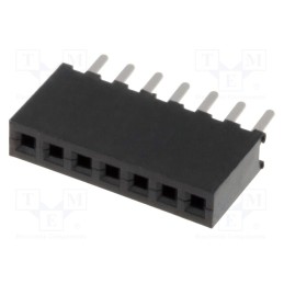 20 pcs : DS1065-01-1*7S8BV - Socket, pin strips, female, PIN: 7, straight, 1.27mm, THT, 1x7, 1A