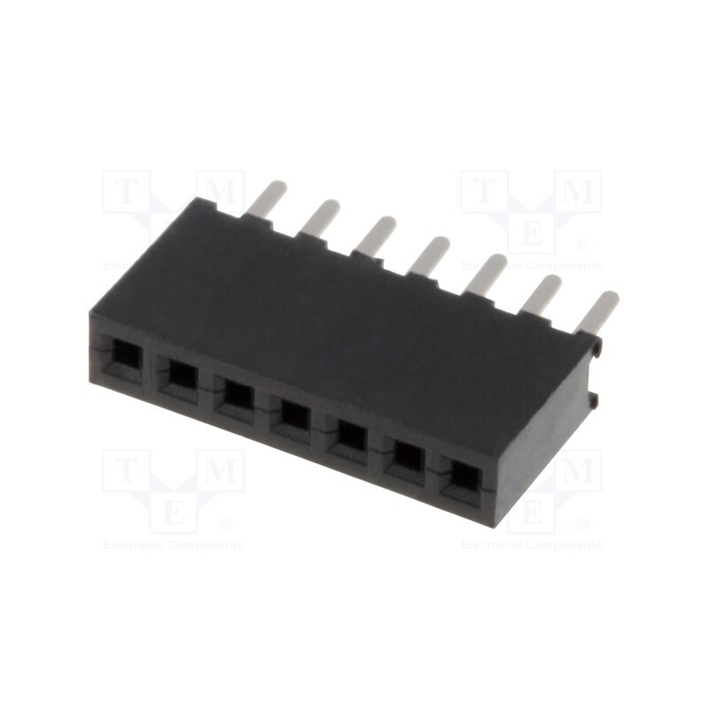 20 pcs : DS1065-01-1*7S8BV - Socket, pin strips, female, PIN: 7, straight, 1.27mm, THT, 1x7, 1A