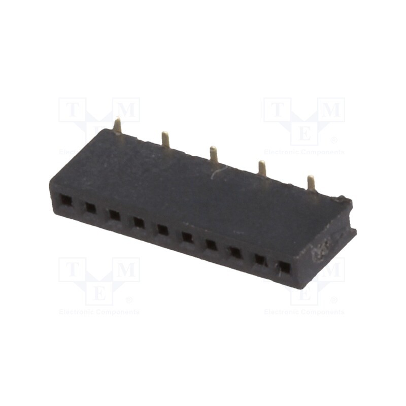 10 pcs : DS1065-02-1*10S8BS1 - Socket, pin strips, female, PIN: 10, straight, 1.27mm, SMT, 1x10