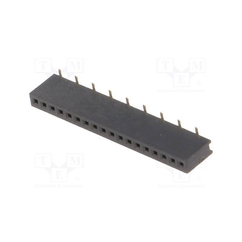 10 pcs : DS1065-02-1*18S8BS1 - Socket, pin strips, female, PIN: 18, straight, 1.27mm, SMT, 1x18