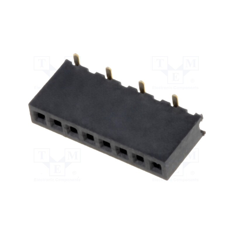 10 pcs : DS1065-02-1*8S8BS1 - Socket, pin strips, female, PIN: 8, straight, 1.27mm, SMT, 1x8, 1A