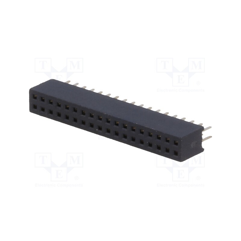10 pcs : DS1065-03-2*18S8BV - Socket, pin strips, female, PIN: 36, straight, 1.27mm, THT, 2x18