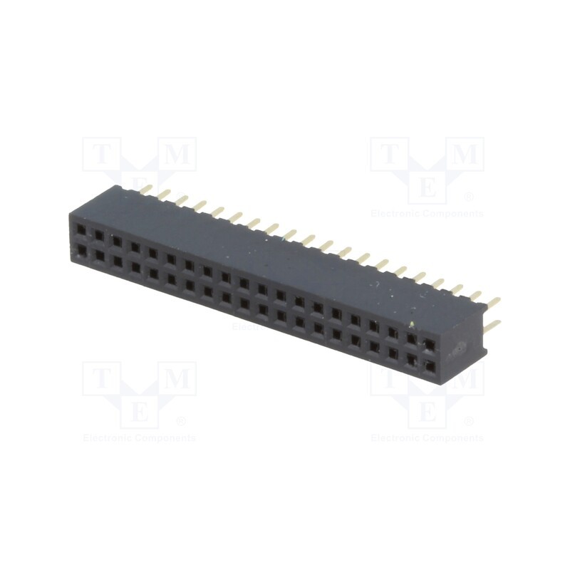 10 pcs : DS1065-03-2*20S8BV - Socket, pin strips, female, PIN: 40, straight, 1.27mm, THT, 2x20