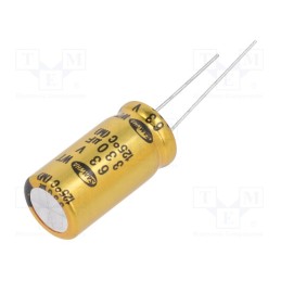 50 pcs : WT1J337M12025BB - Capacitor: electrolytic, THT, 330uF, 63VDC, Ø12.5x25mm, ±20%, 5000h