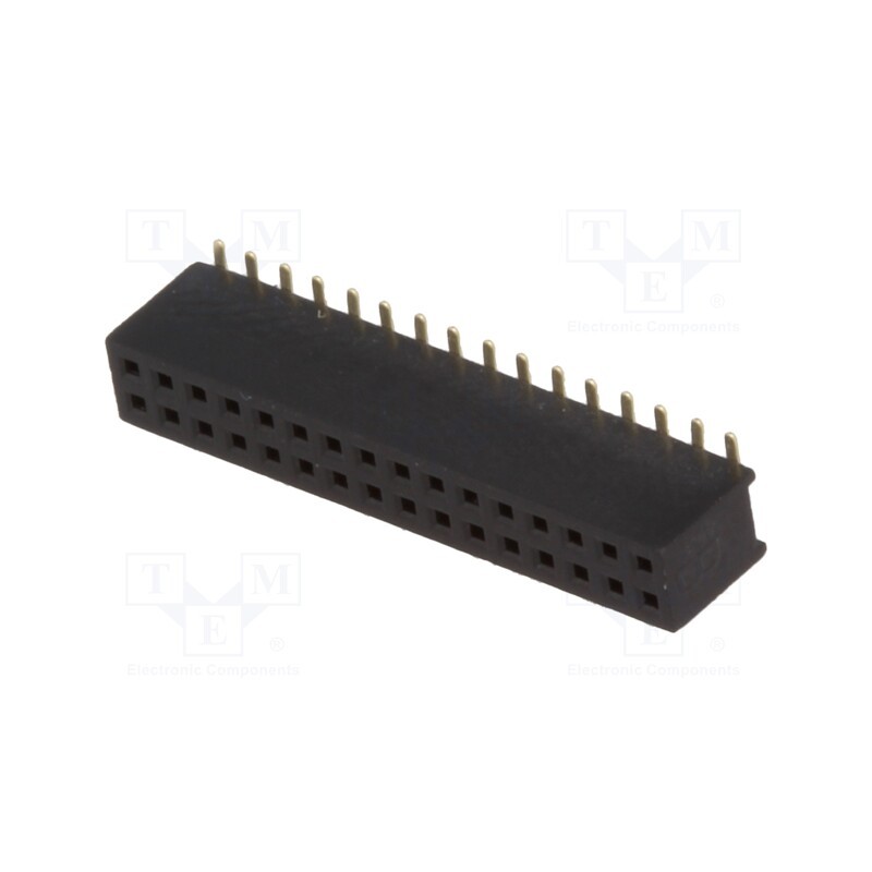 10 pcs : DS1065-05-2*16S8BS - Socket, pin strips, female, PIN: 32, straight, 1.27mm, SMT, 2x16
