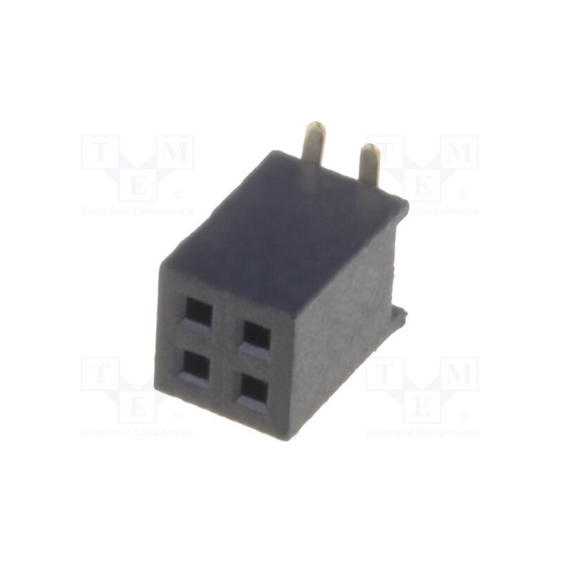 20 pcs : DS1065-05-2*2S8BSXT - Socket, pin strips, female, PIN: 4, straight, 1.27mm, SMT, 2x2, 1A