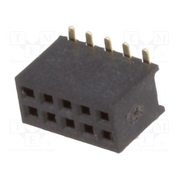 10 pcs : DS1065-05-2*5S8BS - Socket, pin strips, female, PIN: 10, straight, 1.27mm, SMT, 2x5, 1A