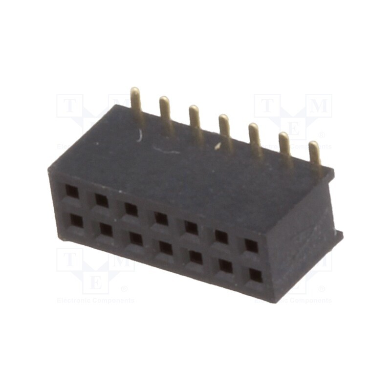 10 pcs : DS1065-05-2*7S8BSXB - Socket, pin strips, female, PIN: 14, straight, 1.27mm, SMT, 2x7, 1A