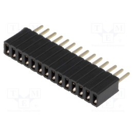 20 pcs : DS1065-07-1*14S8BV - Socket, pin strips, female, PIN: 14, straight, 1.27mm, THT, 1x14