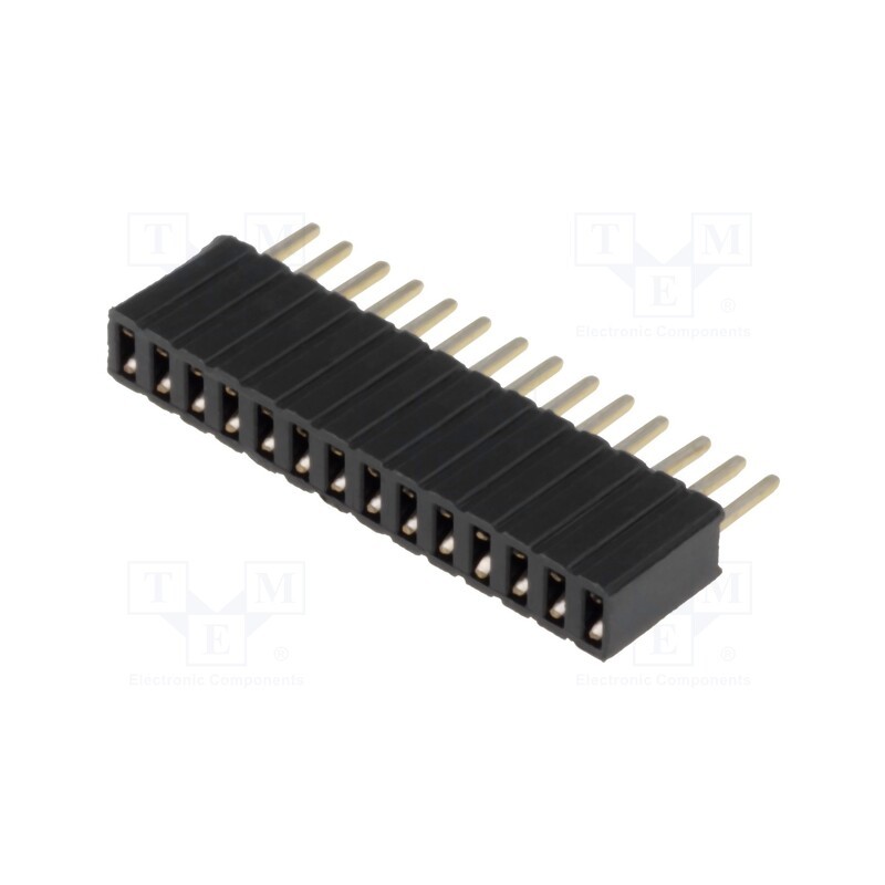20 pcs : DS1065-07-1*14S8BV - Socket, pin strips, female, PIN: 14, straight, 1.27mm, THT, 1x14