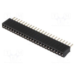 10 pcs : DS1065-07-1*24S8BV - Socket, pin strips, female, PIN: 24, straight, 1.27mm, THT, 1x24