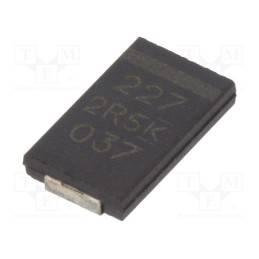 10 pcs : A700W227M2R5ATE009 - Capacitor: polymer, low ESR, 220uF, 2.5VDC, W, 2917, ESR: 9mΩ, SMD