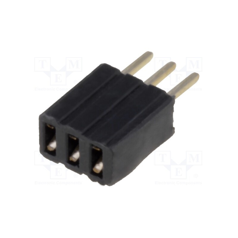 20 pcs : DS1065-07-1*3S8BV - Socket, pin strips, female, PIN: 3, straight, 1.27mm, THT, 1x3