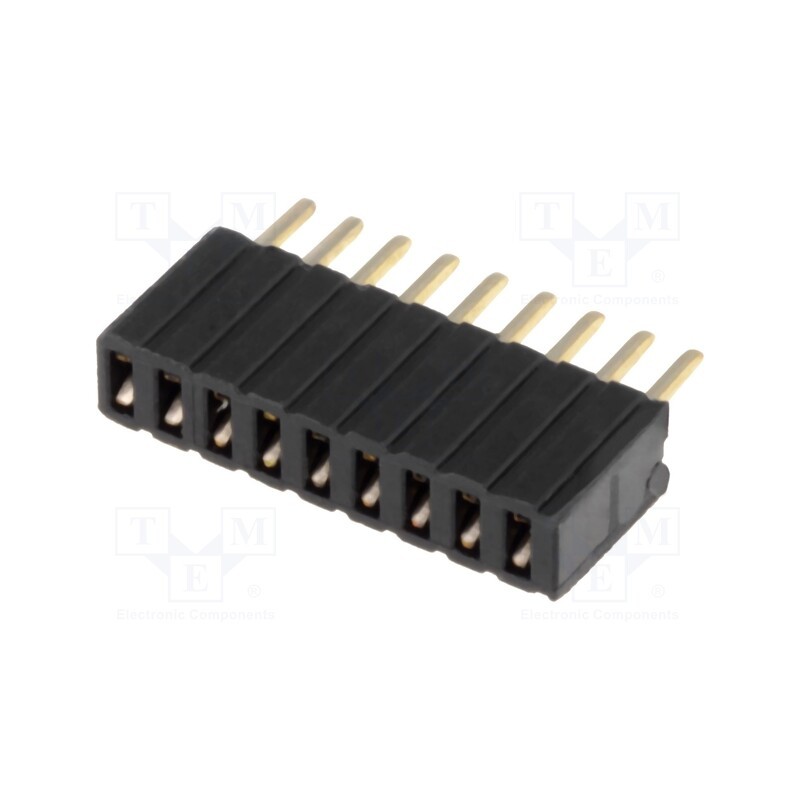 20 pcs : DS1065-07-1*9S8BV - Socket, pin strips, female, PIN: 9, straight, 1.27mm, THT, 1x9