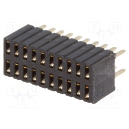 10 pcs : DS1065-08-2*10S8BV - Socket, pin strips, female, PIN: 20, straight, 1.27mm, THT, 2x10