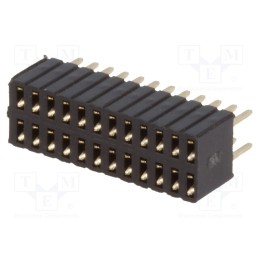 10 pcs : DS1065-08-2*12S8BV - Socket, pin strips, female, PIN: 24, straight, 1.27mm, THT, 2x12