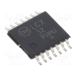 10 pcs : MC74LCX32DTG - IC: digital, OR, Ch: 4, IN: 2, CMOS,TTL, SMD, TSSOP14, 2÷3.6VDC, 10uA