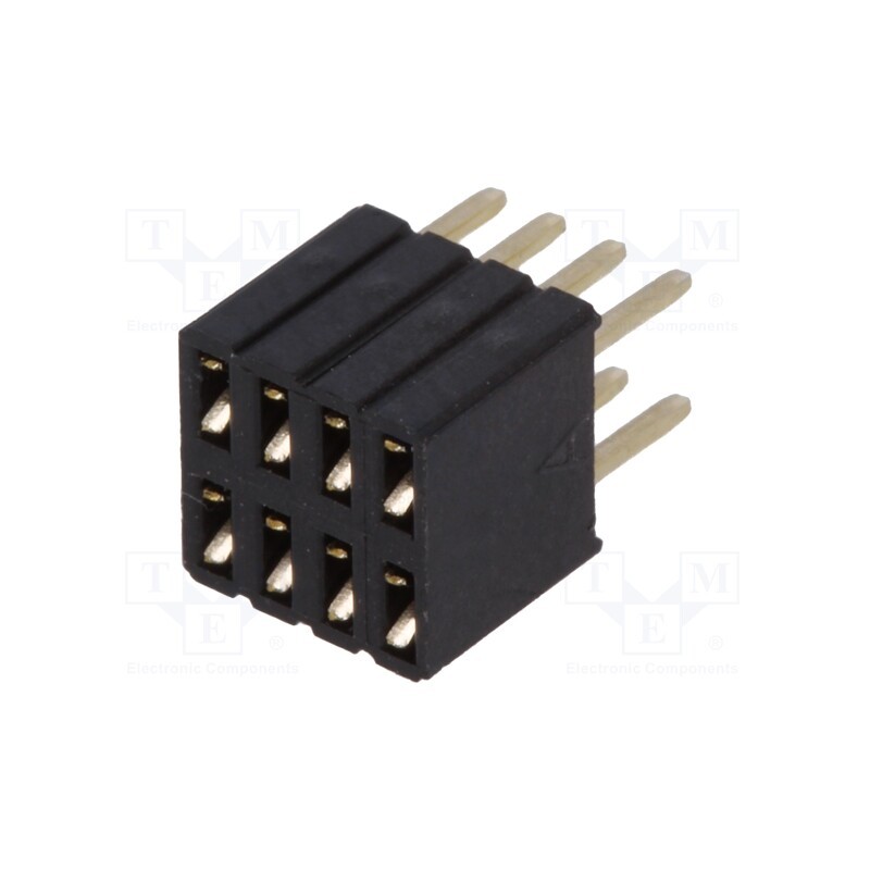 20 pcs : DS1065-08-2*4S8BV - Socket, pin strips, female, PIN: 8, straight, 1.27mm, THT, 2x4