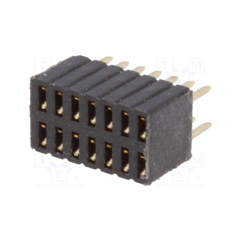 20 pcs : DS1065-08-2*7S8BV - Socket, pin strips, female, PIN: 14, straight, 1.27mm, THT, 2x7