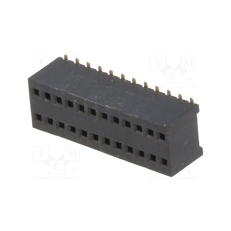 10 pcs : DS1065-10-2*12S8BS - Socket, pin strips, female, PIN: 24, straight, 1.27mm, SMT, 2x12