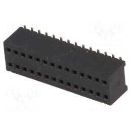 10 pcs : DS1065-10-2*14S8BS - Socket, pin strips, female, PIN: 28, straight, 1.27mm, SMT, 2x14