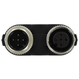 1 pcs - Phoenix Contact 5 Pole M12 Socket to 5 Pole M12 Female, Male Adapter