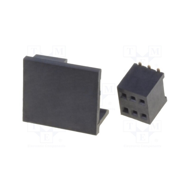 10 pcs : DS1065-10-2*3S8BS - Socket, pin strips, female, PIN: 6, straight, 1.27mm, SMT, 2x3