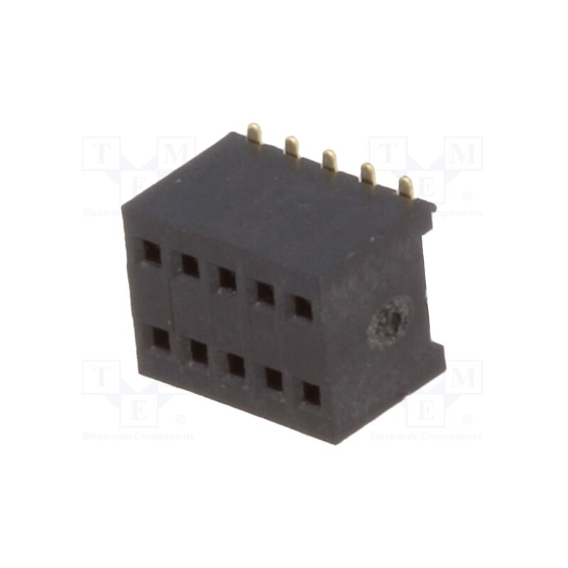 10 pcs : DS1065-10-2*5S8BS - Socket, pin strips, female, PIN: 10, straight, 1.27mm, SMT, 2x5
