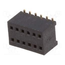 10 pcs : DS1065-10-2*6S8BS - Socket, pin strips, female, PIN: 12, straight, 1.27mm, SMT, 2x6