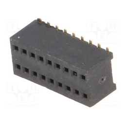 10 pcs : DS1065-10-2*9S8BS - Socket, pin strips, female, PIN: 18, straight, 1.27mm, SMT, 2x9