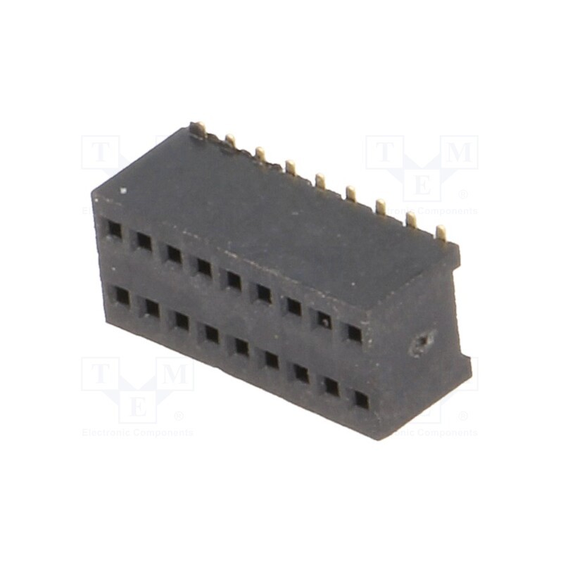 10 pcs : DS1065-10-2*9S8BS - Socket, pin strips, female, PIN: 18, straight, 1.27mm, SMT, 2x9