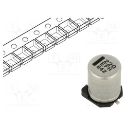 10 pcs : EEEFH1E221L - Capacitor: electrolytic, low ESR, SMD, 220uF, 25VDC, Ø8x10.2mm