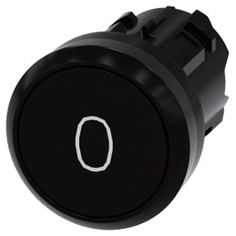 1 pcs - Siemens 3SU1000 Series Black Momentary Push Button Head, 22mm Cutout, IP66, IP67, IP69K
