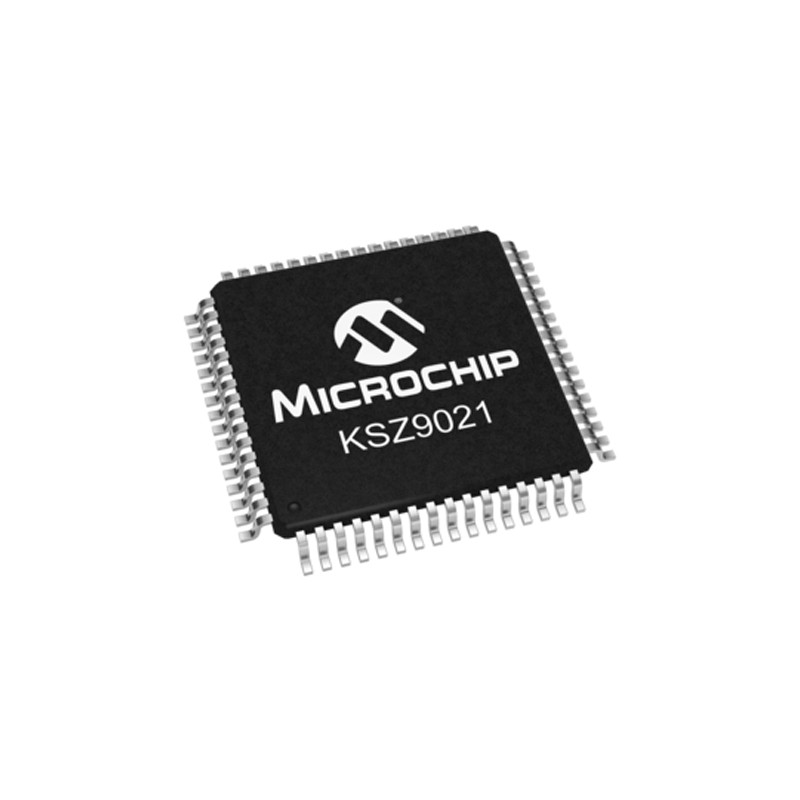 25 pcs - Microchip KSZ9021RLI, Ethernet Transceiver, 1000Mbps, 1.2 V, 64-Pin LQFP