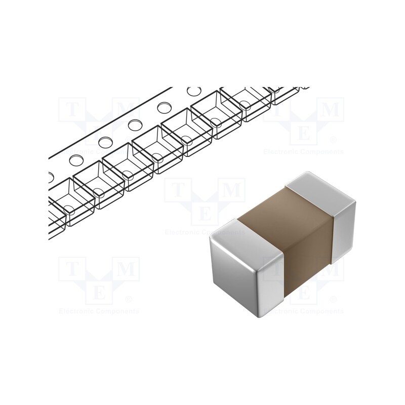 500 pcs : C1005X7S2A103K050BB - Capacitor: ceramic, MLCC, 10nF, 100V, X7S, ±10%, SMD, 0402