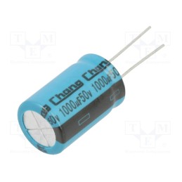 50 pcs : LE1H102ML250A00CE0 - Capacitor: electrolytic, THT, 1mF, 50VDC, Ø16x25mm, Pitch: 7.5mm