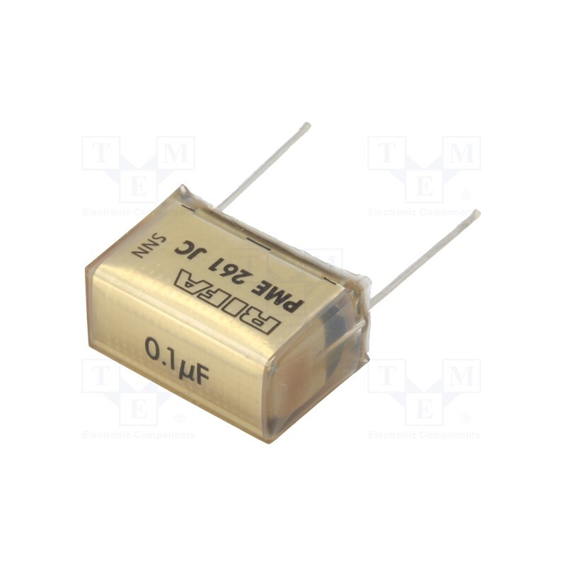 10 pcs : PME261JC6100KR19T0 - Capacitor: paper, 100nF, 500VAC, Pitch: 20.3mm, ±10%, THT, PME261