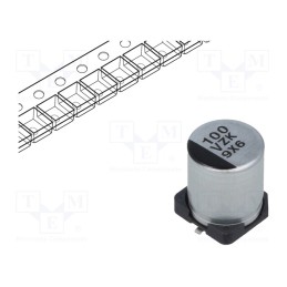 10 pcs : EEHZK1V101XP - Capacitor: hybrid, 100uF, 35VDC, ESR: 35mΩ, ZK, SMD, ±20%, -55÷125°C